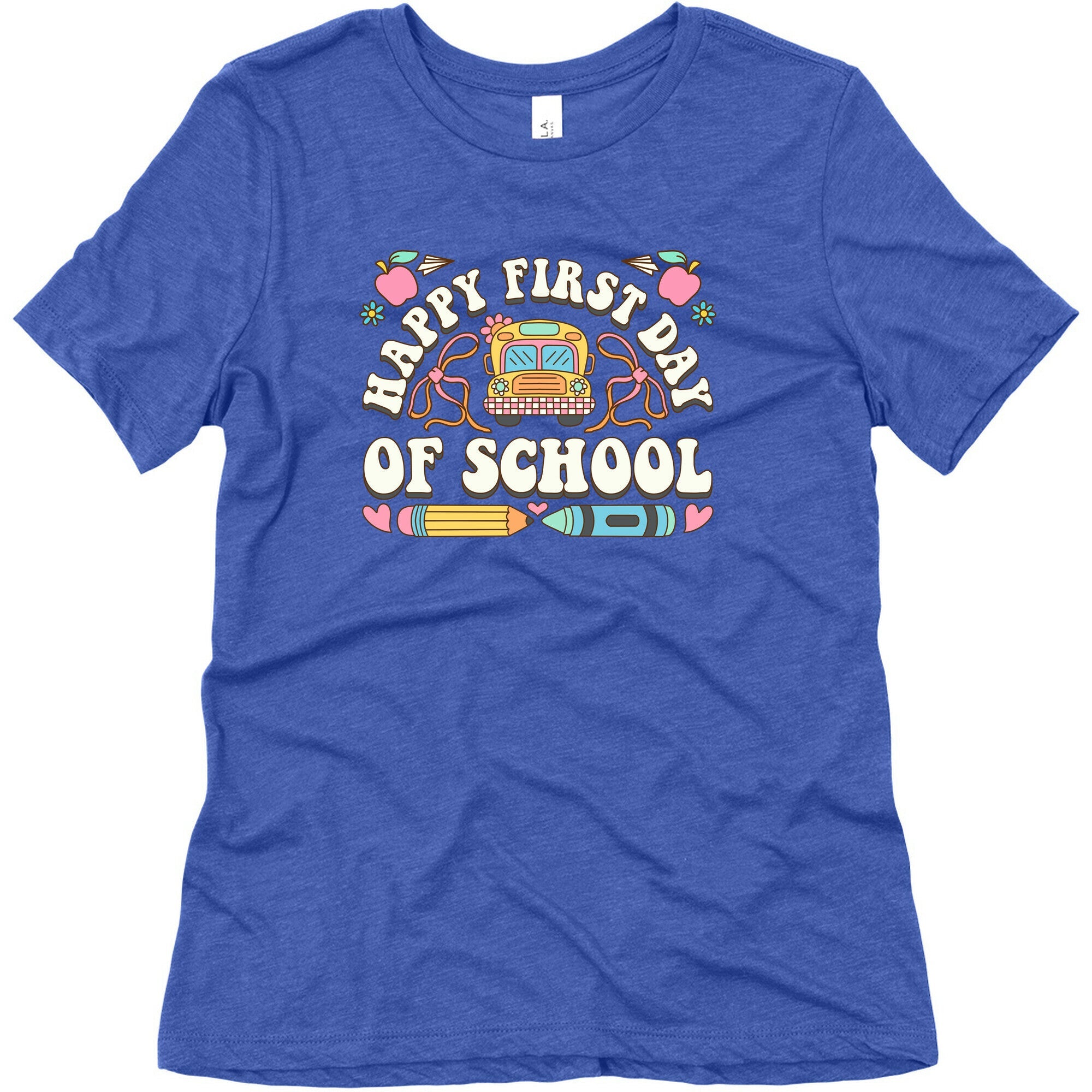 Happy First Day Of School Womens Triblend Tee